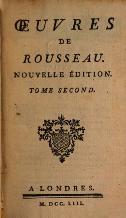 Oeuvres De Rousseau. 2