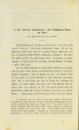 I.4. Ein Fraß der Buchenspinner- oder Rothschwanz-Raupe am Harze