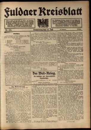 Ausgabe vom Donnerstag, den 13. Juli 1916.