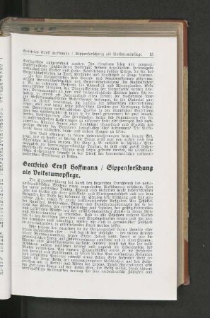Sippenforschung als Volkstumspflege.