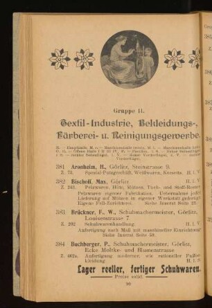 Gruppe 11. Textil-Industrie, Bekleidungs-, Färberei- u. Reinigungsgewerbe