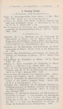 3. Geistige Kultur.
