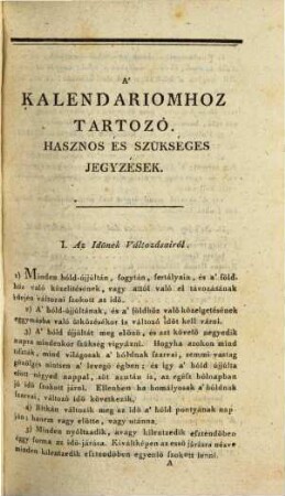 Magyar almanak : ... esztendöre. 1794, 1794