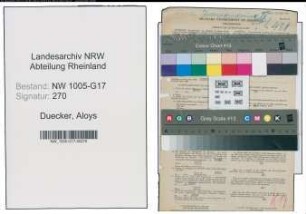 Entnazifizierung Aloys Duecker , geb. 01.03.1897 (Kaufmann)