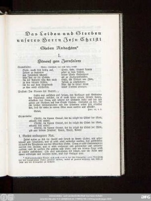 Das Leiden und Sterben unseres Herrn Jesu Christi Sieben Andachten