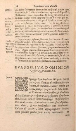 Evangelivm Domenicae Qvinqvagesimae.
