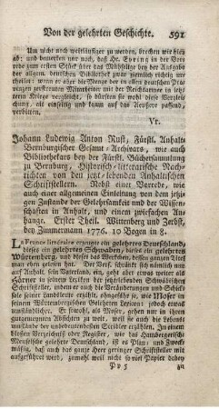 Historisch-litterarische Nachrichten von den jetzt-lebenden Anhaltischen Schriftstellern. T.1.