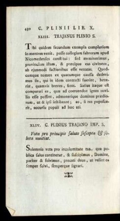 XLIII. Trajanus Plinio S.