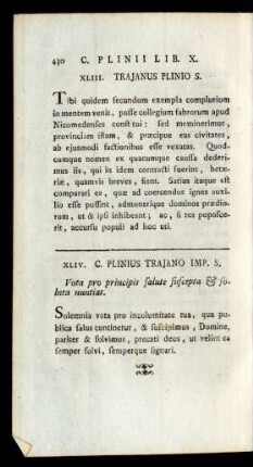 XLIII. Trajanus Plinio S.