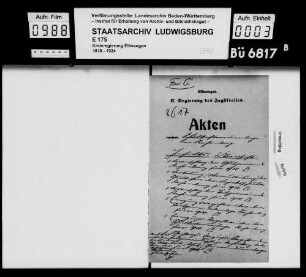 Schuldenwesen der Teilgemeinde Schönbronn, Gemeindebezirk Marktlustenau