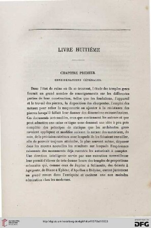 Chapitre premier. Considérations générales