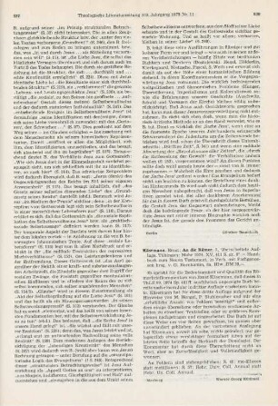 838 [Rezension] Käsemann, Ernst, An die Römer[Rezension]