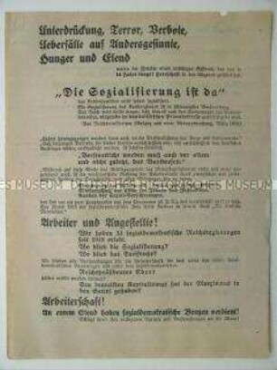 NSDAP-Flugblatt gegen die Sozialdemokratie