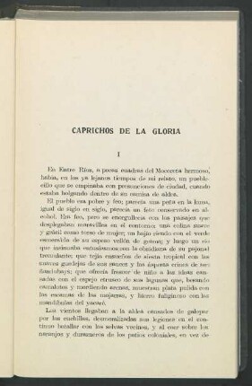 Caprichos de la gloria