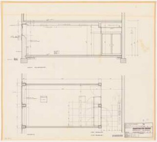Stadttheater, Krefeld: Bühnenhaus: Detail Garderobeneinheit 1:20
