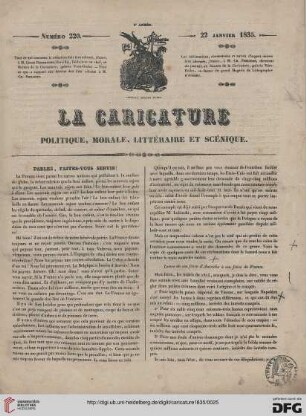 Numéro 220 (22 Janvier 1835) Planches 458,459