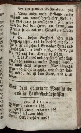 Von dem gemeinen Wohlstande und in Landesbedürfnissen.