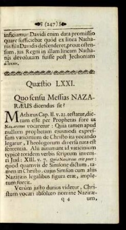 Quaestio LXXI. - Quaestio LXXVI.