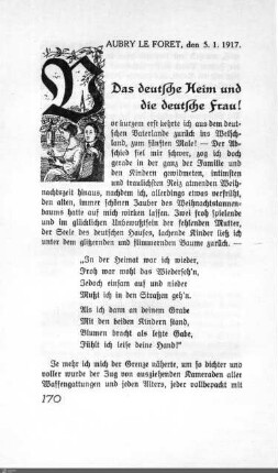 Das deutsche Heim und die deutsche Frau!