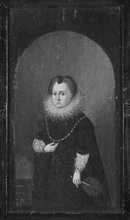 Bildnis Kurfürstin Hedwig von Sachsen : Bildnis Kurfürstin Hedwig von Sachsen. Öl auf Holz; 21 x 12 cm (um 1610). Dresden: Rüstkammer H 181