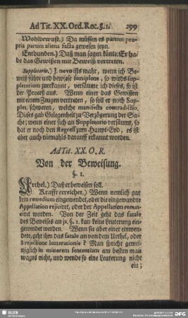 Ad Tit. XX. O. R. Von der Beweisung