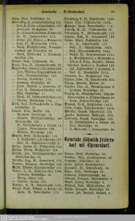 Gemeinde Böhmisch-Friedersdorf mit Thiemendorf