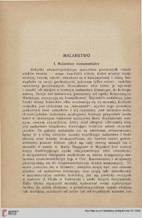 I. Malarstwo monumentalne