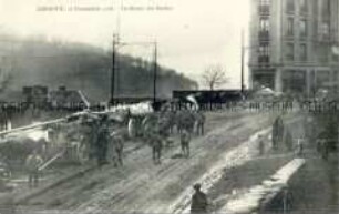 Ansicht des deutschen Truppenabzugs aus Longwy am 12.11.1918