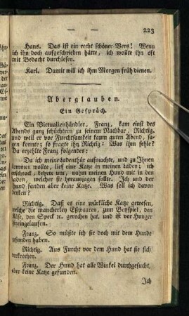 Aberglauben: Ein Gespräch