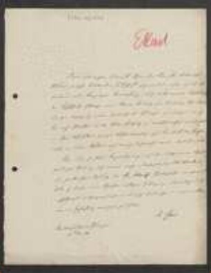 Brief von Tobias Philipp Ekart an Unbekannt