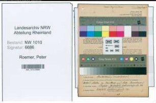 Entnazifizierung Peter Roemer , geb. 01.08.1903 (Einzelhaendler)