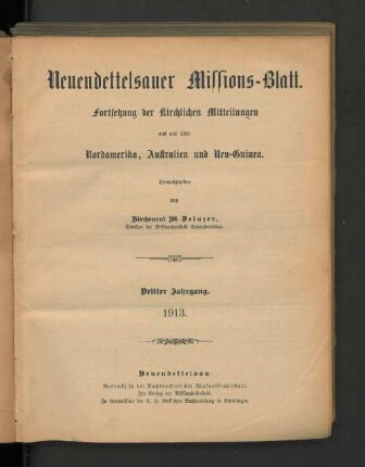 3.1913: Neuendettelsauer Missionsblatt