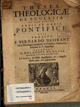 Theses Theologicae De Ecclesia Et Ejus Capite Urbis Et Orbis Pontifice