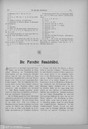 Die Parochie Hundshübel