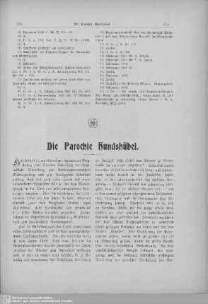 Die Parochie Hundshübel