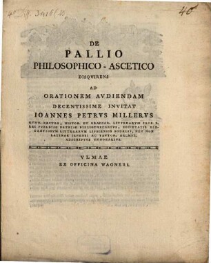 De pallio philosophico-ascetico