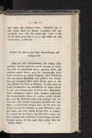 Cornaro der Held in einer festen Lebensordnung, und mäßigen Diät.