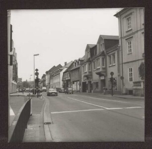 B 239 vor den Bauarbeiten 1988 im Bereich Hornsche Str. Detmold. Hornsche Str. Papierabzug