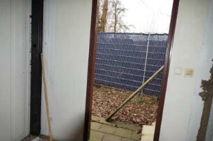 Blick aus einer Flüchtlingsunterkunft