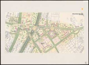Neustrukturierung Zentrum Berlin-Dahlem Schinkelwettbewerb 1985: Räumliches Konzept 1:1000