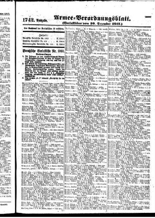 1742. Ausgabe. Montag, 10. Dezember 1917