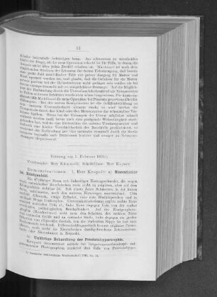 Sitzung am 1. Februar 1910.