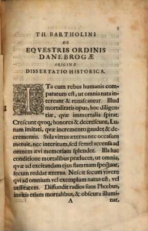 De equestris ordinis Danebrogici ab ... rege Dn. Christiano V. ... instaurati origine