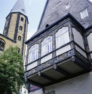 Goslar. Fachwerkhaus Brusttuch. Erker