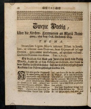 18-34, Zweyte Predig ueber die Kirchen-Ceremonien ...
