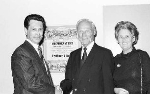 Freiburg im Breisgau: Abschiedsempfang für den Schweizer Konsul Günter Britschgi mit Eugen Keidel
