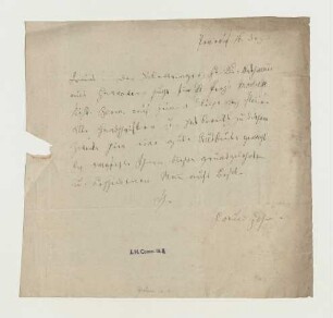 Brief von Karl Friedrich Hohn an Joseph Heller