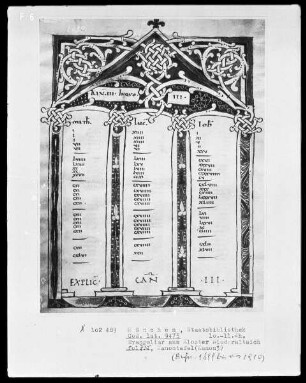 Evangeliar aus Kloster Niederaltaich — Kanon 3, Folio 7verso