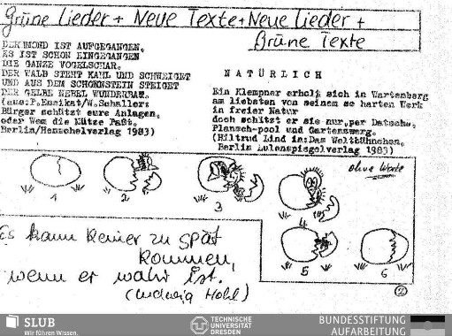 Grüne Lieder + neue Texte + neue Lieder + grüne Texte