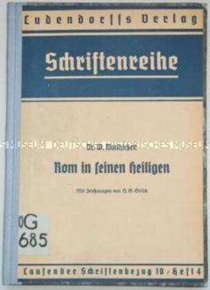 Schrift gegen die Heiligenverehrung der katholischen Kirche